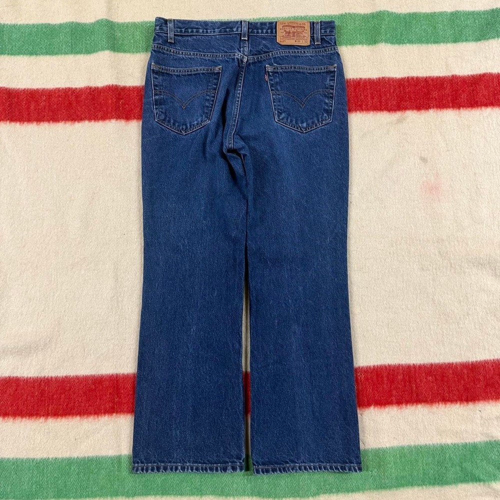 Vintage Levis 517 Boot Cut Jeans Mens 36x30 Blue Denim Made in Mexico 34x30